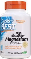 Magnesio de alta absorción, 100% quelado, sin OMG, vegano, sin gluten, sin soja, 100 mg, 240 comprimidos 