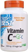 Vitamina C con QualiC 1000 mg sin OMG, vegana, sin gluten, sin soja